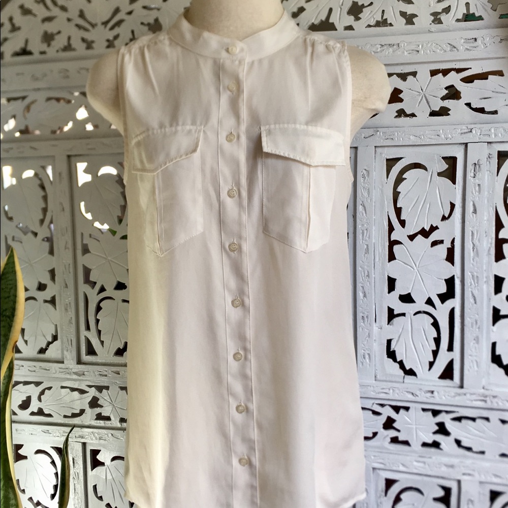 J.Crew button up sleeveless top